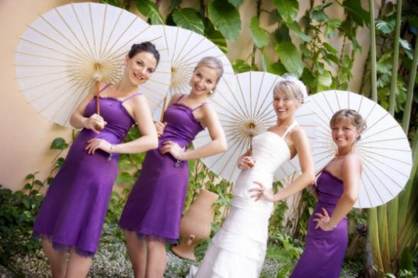 The Purple Color Scheme of Your Wedding Requiring Purple Bridesmaids Dresses